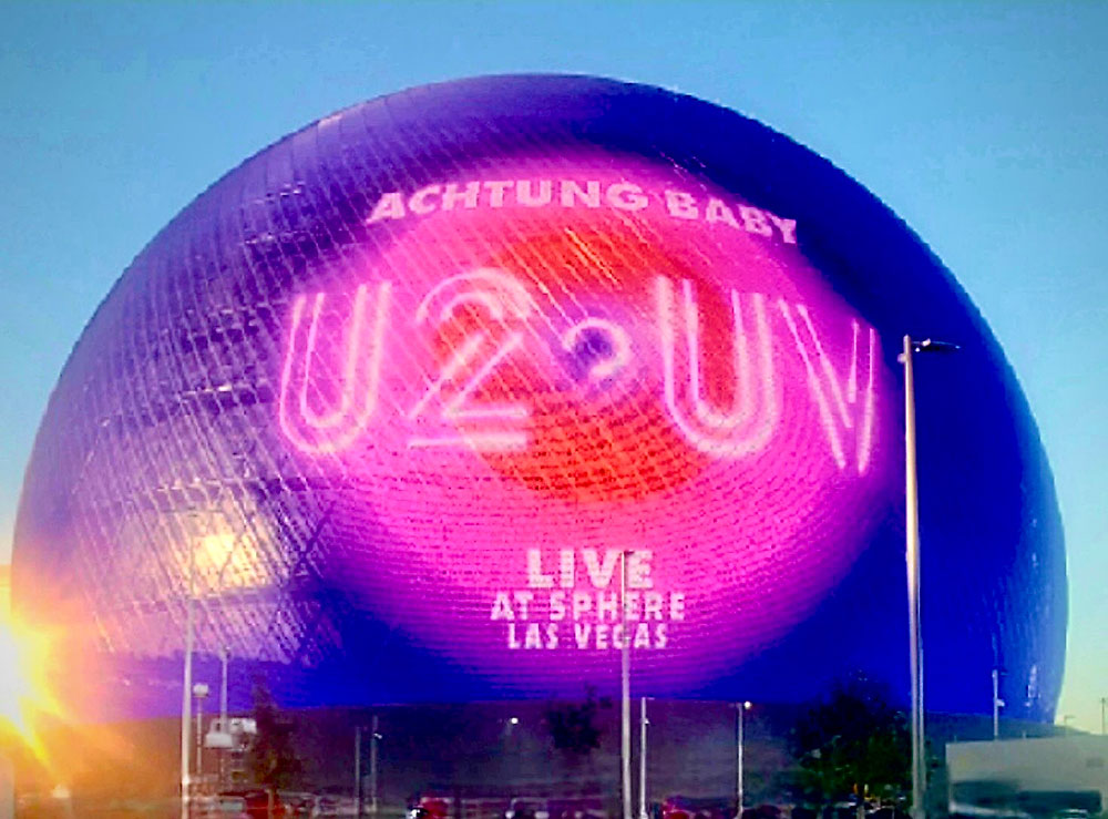 Sphere opening night with U2 near Strip — PHOTOS